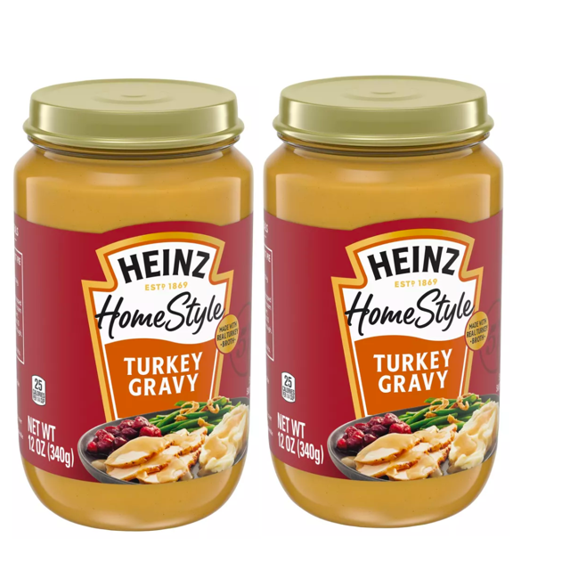 Heinz HomeStyle Roasted Turkey Gravy, 12 oz Jar pack of 2
