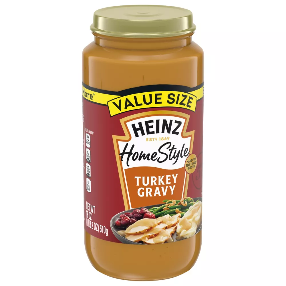 Heinz HomeStyle Roasted Turkey Gravy Value Size, 18 oz Jar