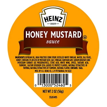 Heinz Honey Mustard Single Serve Dipping Sauce (60 ct Pack, 2 oz Dipping Cups)