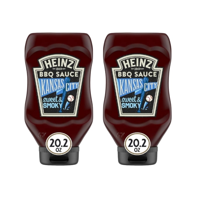 Heinz Kansas City Style Sweet & Smoky Barbecue BBQ Sauce, 20.2 oz Bottle (2 pack)