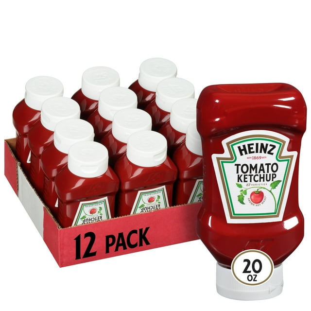 Heinz Ketchup 20oz Forever Full Inverted Squeeze Bottles Pack Of 12 2932