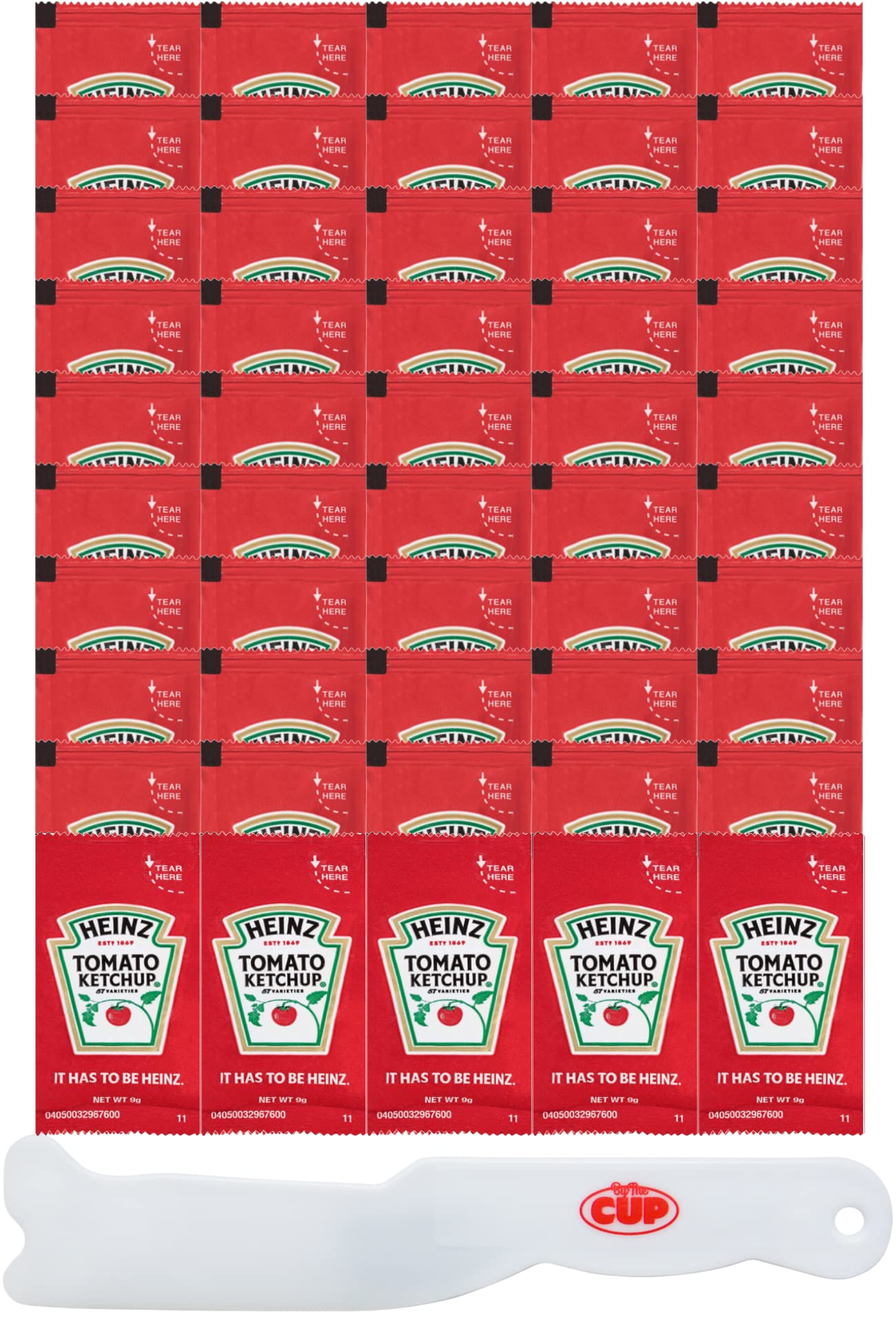 Heinz Ketchup, Single Serve Condiment Packets, 50 Count with By The Cup ...
