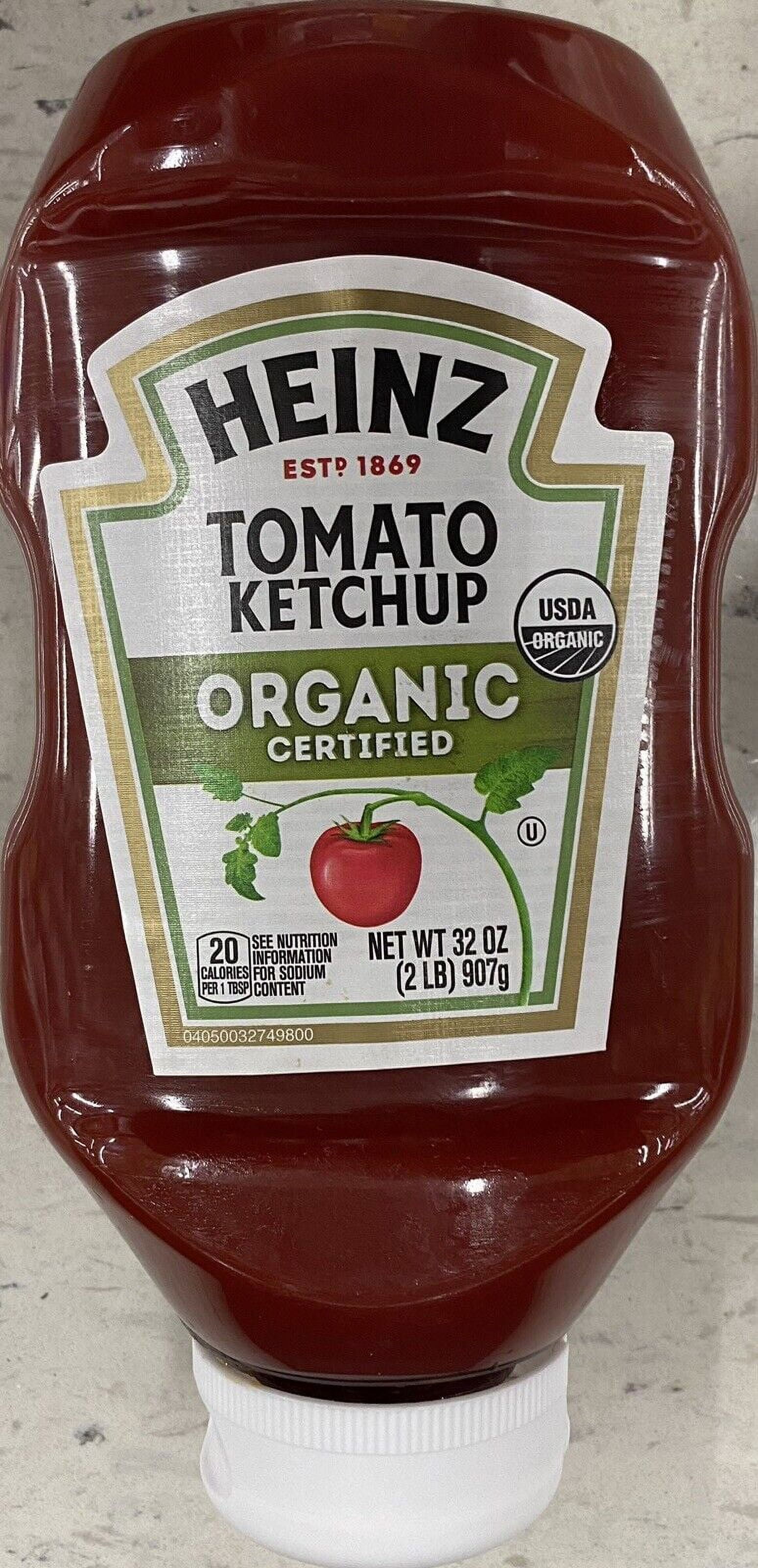 Heinz ORGANIC CERTIFIED Tomato Ketchup VALUE BULK Size Bottle Tub 32 oz