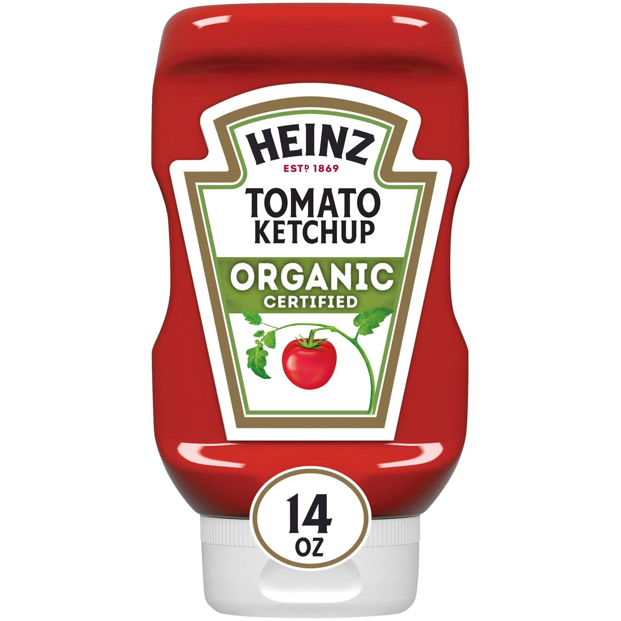 Heinz Organic Tomato Ketchup 14 oz Bottle (Pack of 4)