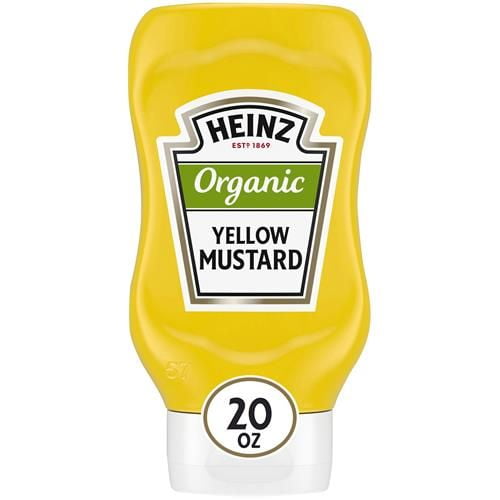 Heinz Organic Yellow Mustard (20 Oz Bottle) - Pack of 2