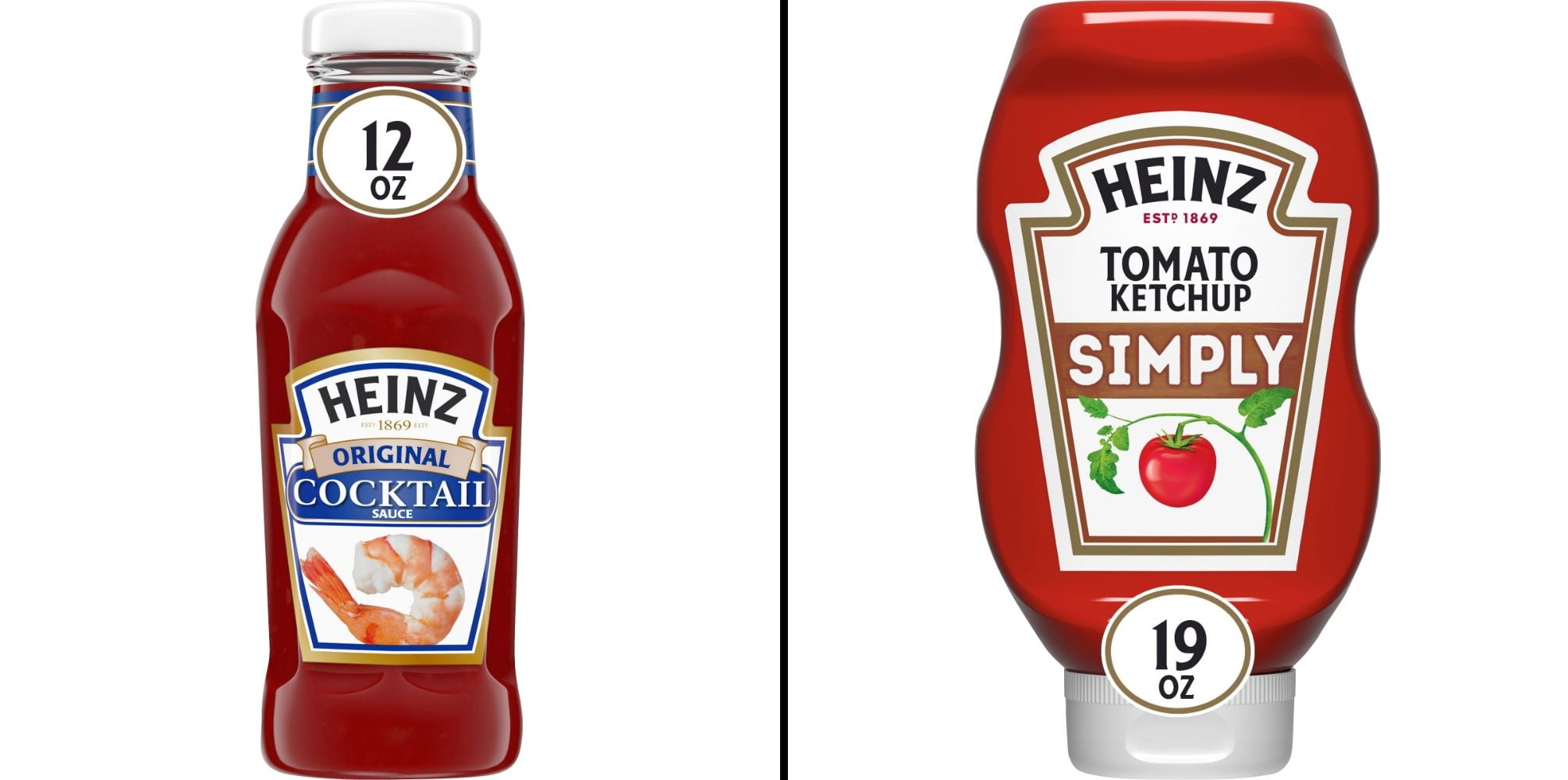Heinz Simply Tomato Ketchup 19 oz & Heinz Cocktail Sauce 12 oz