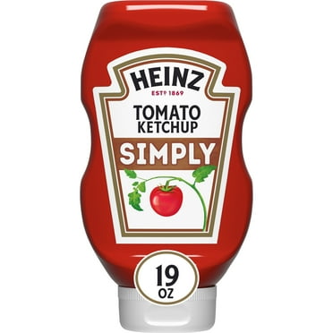 Heinz Simply Tomato Ketchup with No Artificial Sweeteners, 19 oz Bottle Casein-Free
