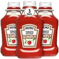 Heinz Simply Tomato Ketchup with No Artificial Sweeteners, 3 ct Pack