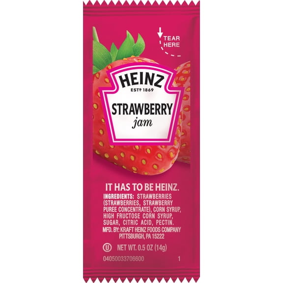Heinz Single Serve Strawberry Jam, 100 Oz