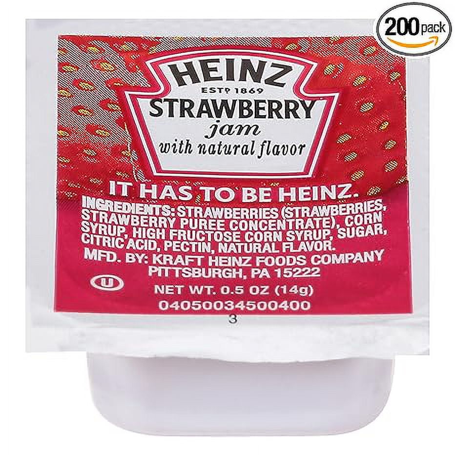 Heinz Single Serve Strawberry Jam (200 ct Casepack)