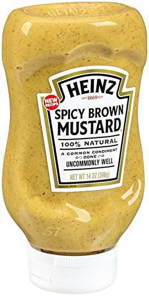 Heinz Spicy Brown Mustard, .. 14 oz (Package of .. 2 14 oz .. bottles