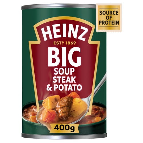 Heinz Steak & Potato Chunky Big Soup 400g, British Import (Pack of 2)