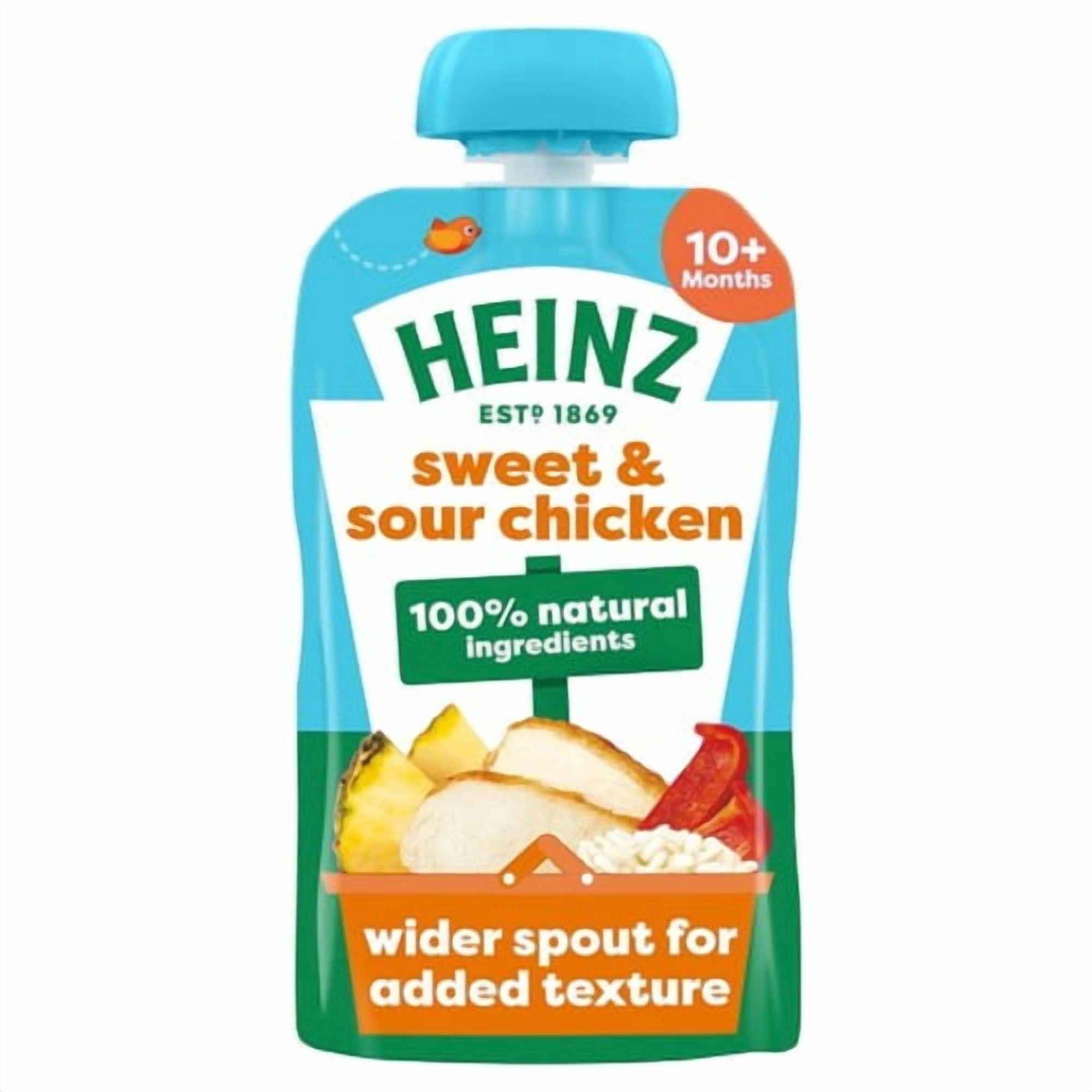 Heinz Sweet & Sour Chicken Baby Food Pouch 10+ Months 180g, British Import (Pack of 2)