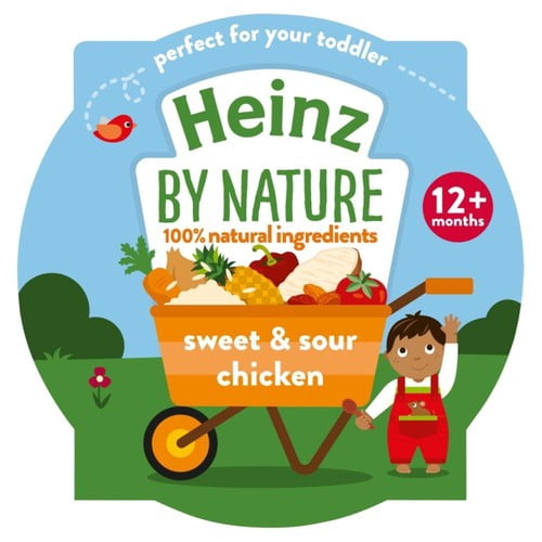 Heinz Sweet & Sour Chicken Baby Food Tray 1+ Year 200g, British Import (Pack of 2)