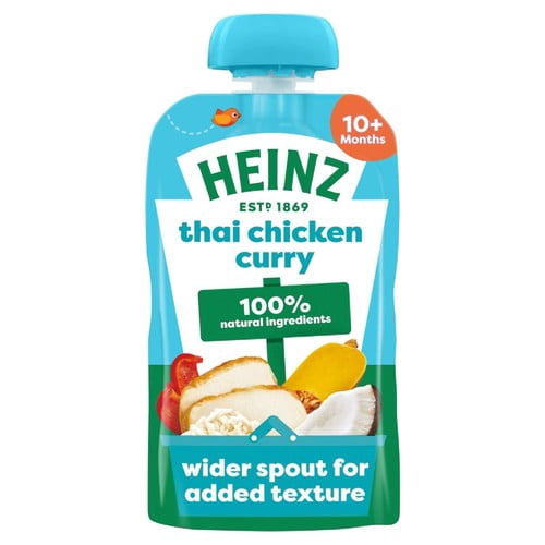 Heinz Thai Chicken Curry Pouch Baby Food 10+ Months 180g, British Import (Pack of 2)