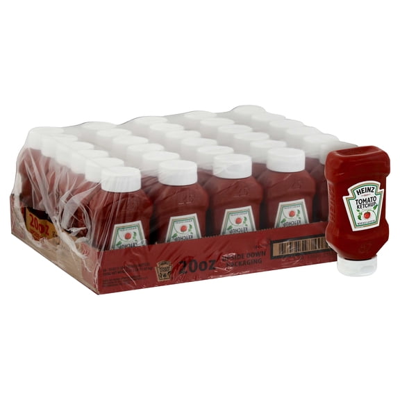 Heinz Tomato Ketchup, 20 oz Upside-Down Bottles, 30-Count Case