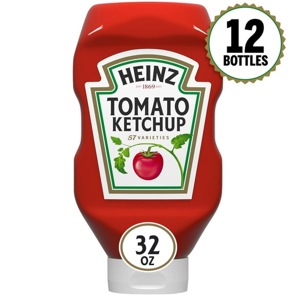 (12 pack) Heinz Tomato Ketchup (32 oz Bottles, Pack of 12)