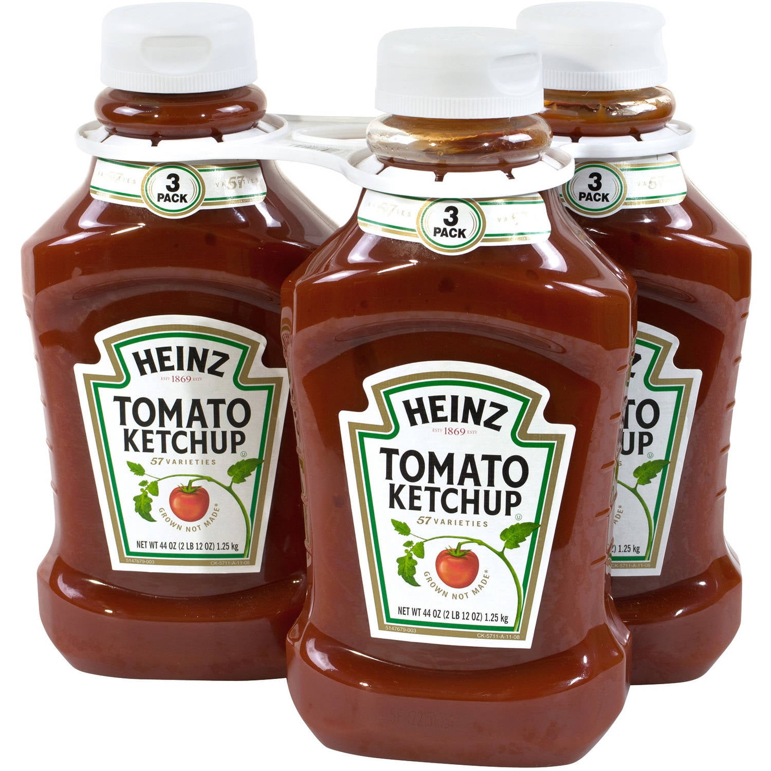 Heinz Tomato Ketchup Squeeze Bottle, 44 oz, 3 Pack - Gluten Free and Kosher  Ketchup in the Snacks & Candy department at