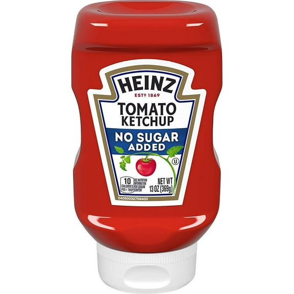 Heinz Tomato Ketchup, No Sugar Added, 13 Ounces (Pack Of 2)
