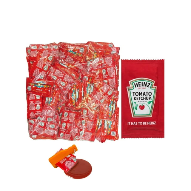 Heinz Tomato Ketchup Packets (7g) 50 Count Single Serve Packets, For Restaurants, Schools