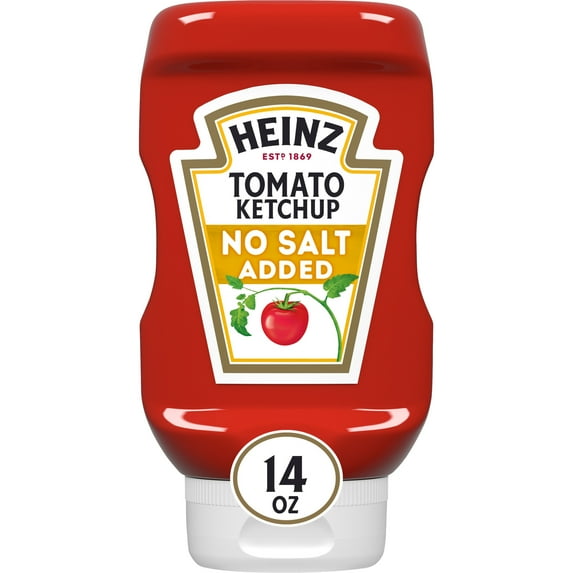 Heinz Tomato Ketchup with No Salt Added, 14 oz Bottle
