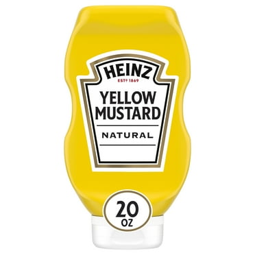 Heinz Yellow Mustard, 20 oz Bottle, Liquids, Casein Free