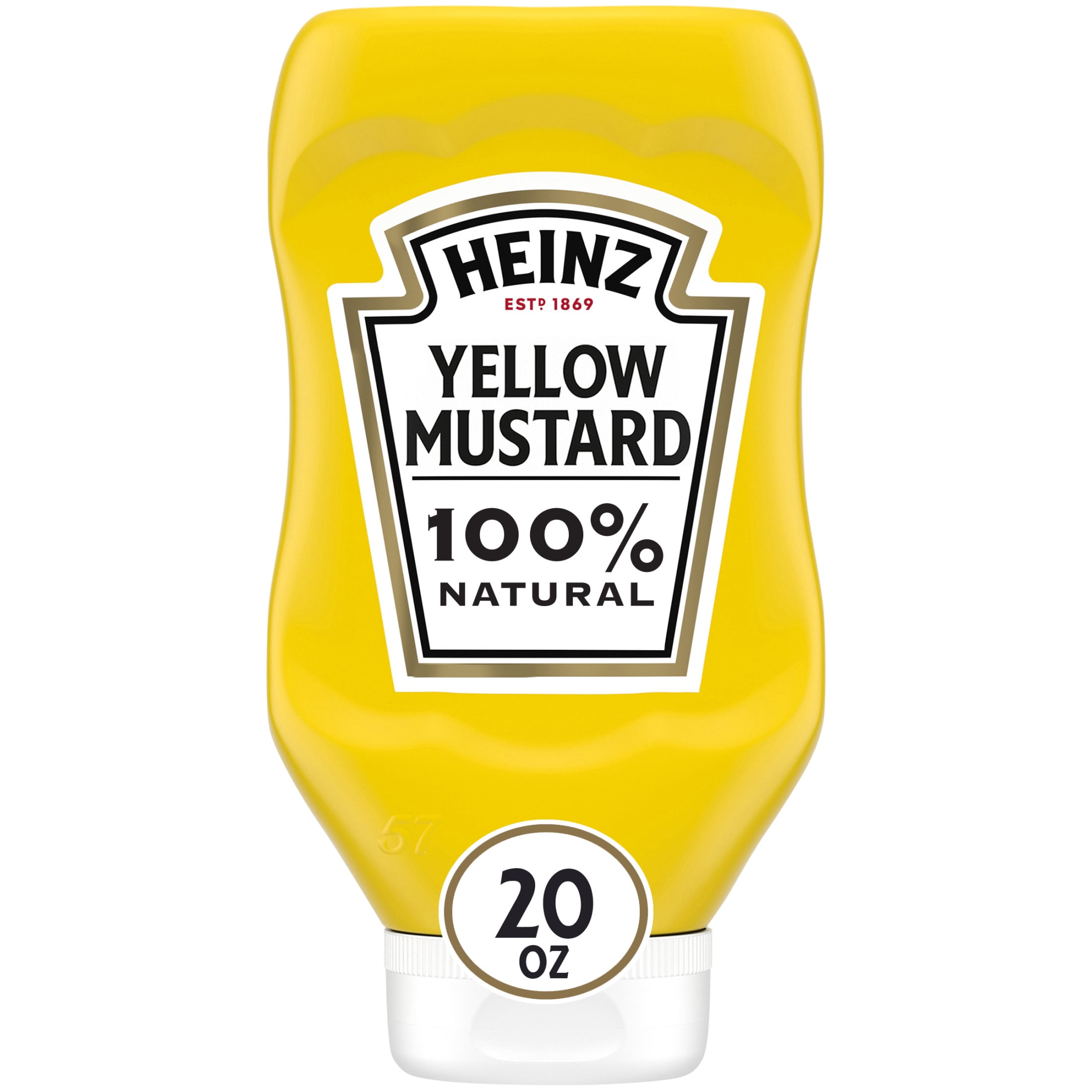 Heinz Yellow Mustard, 20 oz Bottle, Liquids, Casein Free