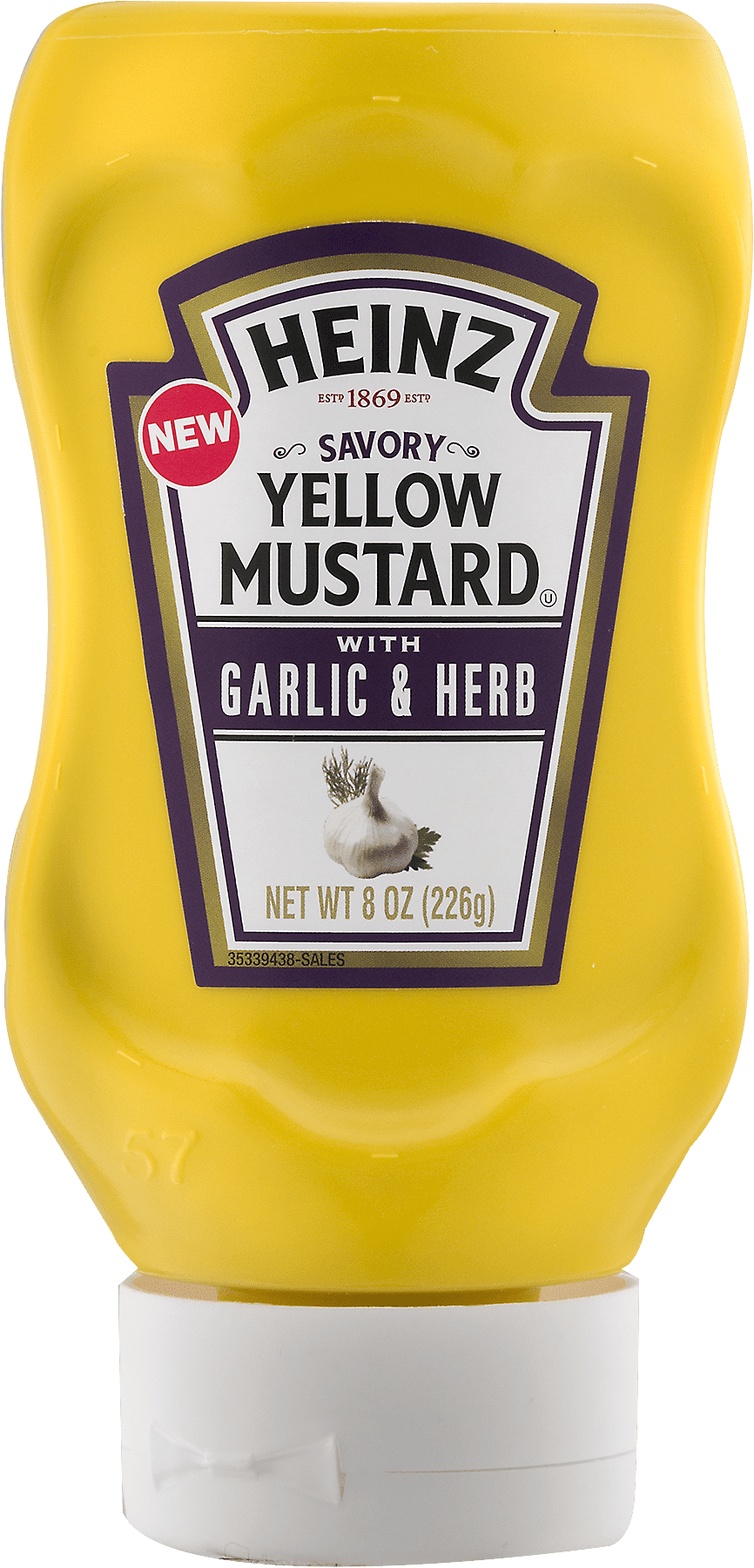 Heinz Yellow Mustard Savory Garlic & Herb, 8 oz, Bottle