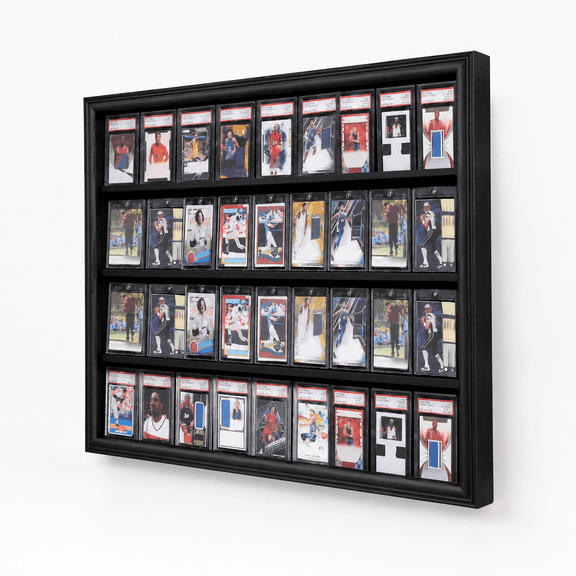 Heipye 36 Graded Sports Card Display Frame Baseball Case Black