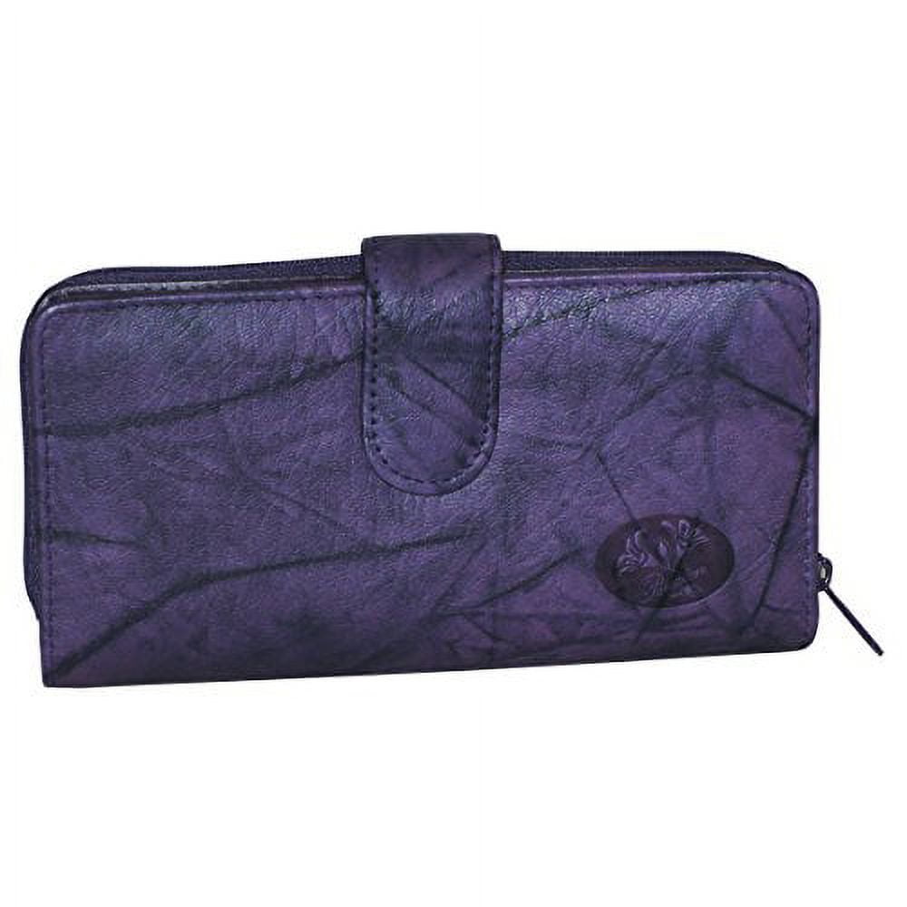 Buxton heiress leather store checkbook clutch wallet