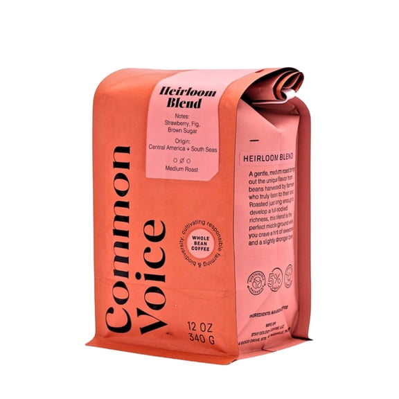 Heirloom Common Voice Coffee - Roasted by 8th & Roast Coffee Co. - Freshly Ground Coffee - 12oz Bag