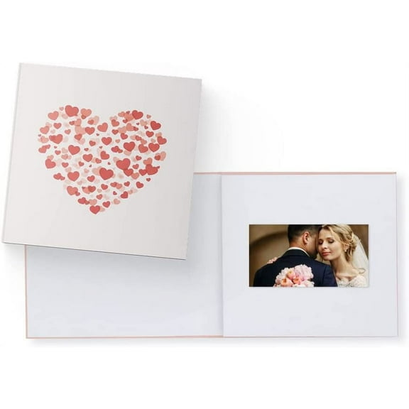 Heirloom Heart Video Book - Create Your Own Digital Greeting Card Gift with Your Memories - Anniversary, Christmas, Wedding - Plays 20 Minutes of Video and Photos