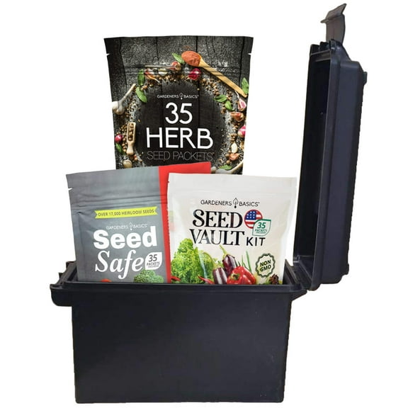 Heirloom Seeds Collection | 3-in-1 Seed Vault, Survival Seed, and Herbs 105 Varieties