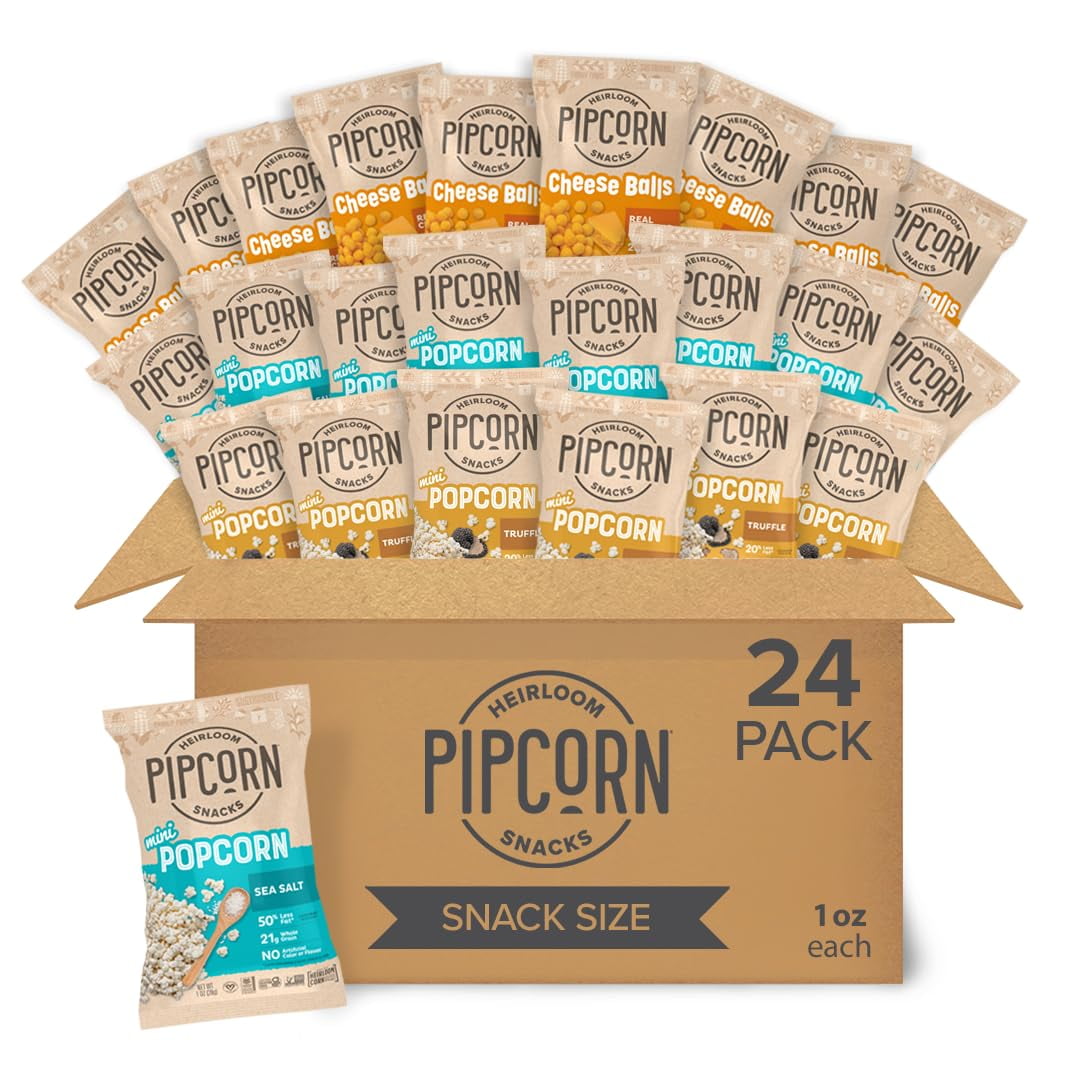 Heirloom Snack Variety Pack by - 1oz 24pk - with and Mini Popcorn ...