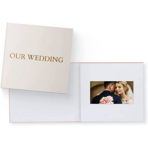 Heirloom Wedding Video Book - Create Your Own Digital Greeting Card Gift with Your Memories - Anniversary, Christmas, Wedding - Plays 20 Minutes of Video and Photos