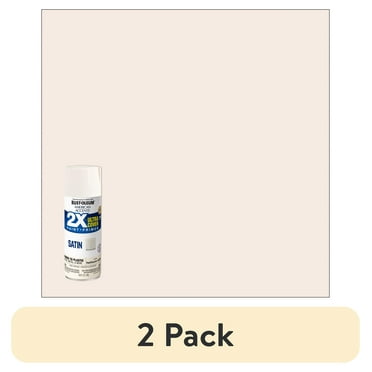 (2 pack) Heirloom White, Rust-Oleum American Accents 2X Ultra Cover Satin Spray Paint- 12 oz