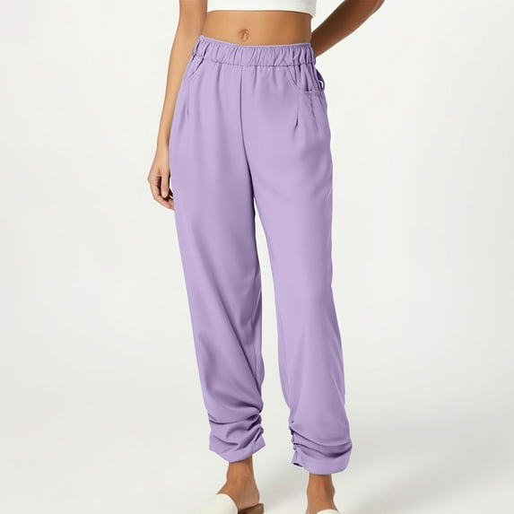 Heisall Joggers for Women Lightweight Inside Waist Drawstring Baggy Sweatpants with Pockets Workout Hiking Jounge Sweat Pants