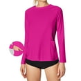 thumbnail image 1 of Heisall Rash Guard for Women UPF 50+ SPF UV Protection Long Sleeve Workout Tops Swim Shirt Dry Fit Sun Shirts with Pockets, 1 of 9