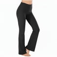 thumbnail image 1 of Heisall Ribbed Flare Yoga Pants for Women High Waisted Bell Bottom Leggings Tummy Control Petite/Regular/Tall, 1 of 5