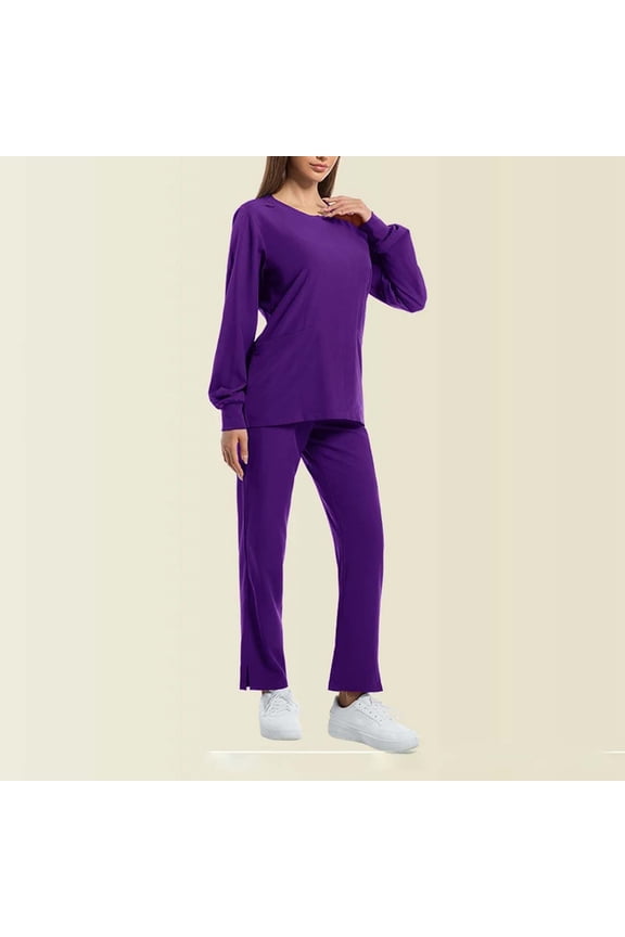 Two Piece Sets for Women Loose Round Neck Cardigan and Pants with Pockets Winter Casual Outfits