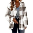 thumbnail image 1 of Heisall Women Flannel Jackets Shirts Sherpa Fleece Lined Plaid Shacket Trendy Fall Winter Coats Clothes 2025, 1 of 6
