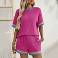 thumbnail image 1 of Heisall Women's 2 Piece Sets Round Neck Short Sleeve Tops and Elastic Waist Shorts Casual Lounge Sets Summer Outfits, 1 of 8