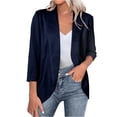 thumbnail image 1 of Heisall Women's 3/4 Sleeve Cropped Blazer Lightweight Open Front Cardigan Jacket for Business Causal S-2XL, 1 of 8
