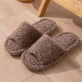 thumbnail image 1 of Heisall Women's Fuzzy Open-Toe Slippers with Anti-Slip Sole for Indoor & Outdoor Use, Lightweight Winter Casual House Shoes in Multiple Shades, 1 of 4