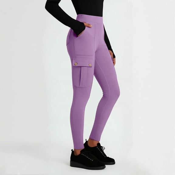 Heisall Women's Leggings High Waisted Yoga Workout Exercise Capris For Casual With Pockets