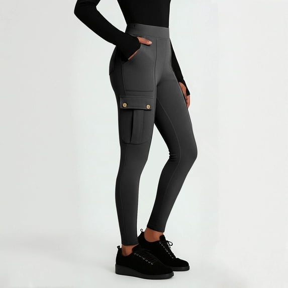 Heisall Women's Leggings High Waisted Yoga Workout Exercise Capris For Casual With Pockets