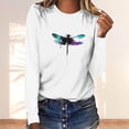 thumbnail image 1 of Heisall Women's Long Sleeve Crewneck Printing T-Shirt Casual Comfortable Pullover Tops for Daily Wear, 1 of 4