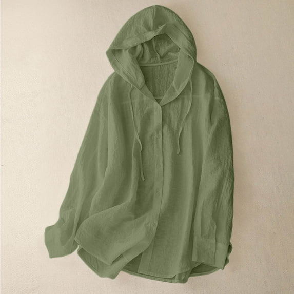 Heisall Women's Long Sleeve Hooded Casual Tops Summer Loose Fit Comfortable Pullover