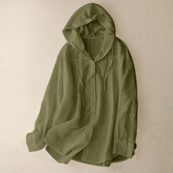 Heisall Women's Long Sleeve Hooded Casual Tops Summer Loose Fit Comfortable Pullover