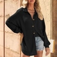 thumbnail image 1 of Heisall Women's Long Sleeve Waffle Knit Shirt Button Down Collared Loose Fit Casual Tops Lightweight Breathable Spring Summer Outfits, 1 of 7